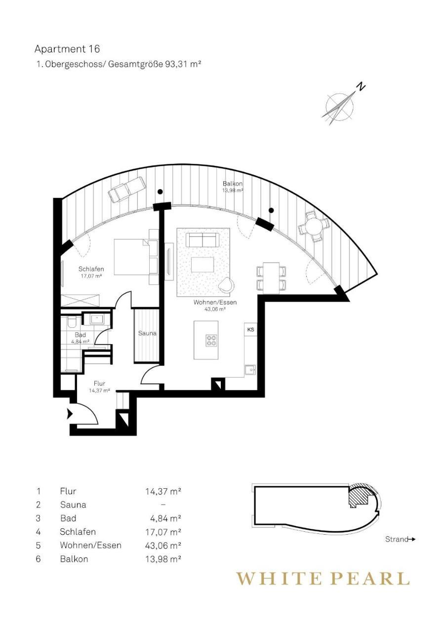 White Pearl Apartment 1.16 Тимендорфер Странд Екстериор снимка